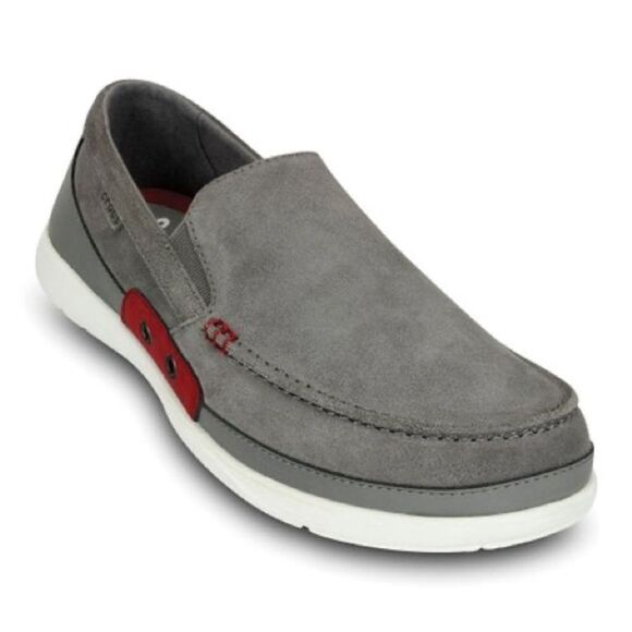 CROCS Unisex Walu Accent Suede Loafers - Picture 3 of 3